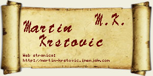 Martin Krstović vizit kartica